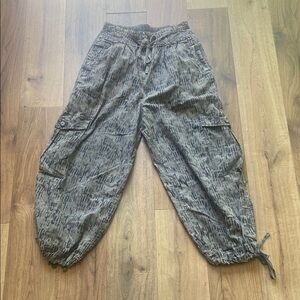 Free People Patterned Joggers in Gray